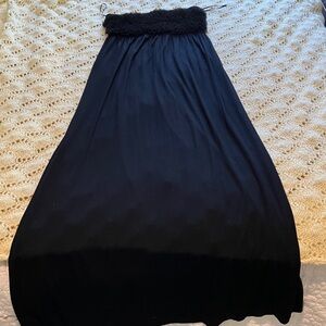 Neiman Marcus Elegant Black Women's strapless maxi dress